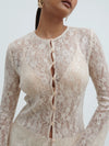 Pretty Lavish Tai Sequin Lace Cardigan