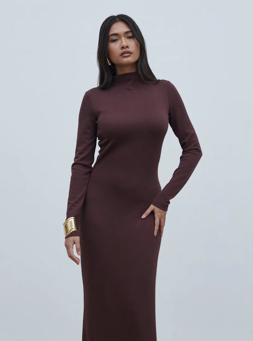 Pretty Lavish Mabel High Neck Jersey Maxi Dress