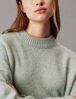 Calvin Klein Green Relaxed Wool Blend Jumper