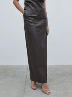 Pretty Lavish Maeve Faux Leather Maxi Skirt