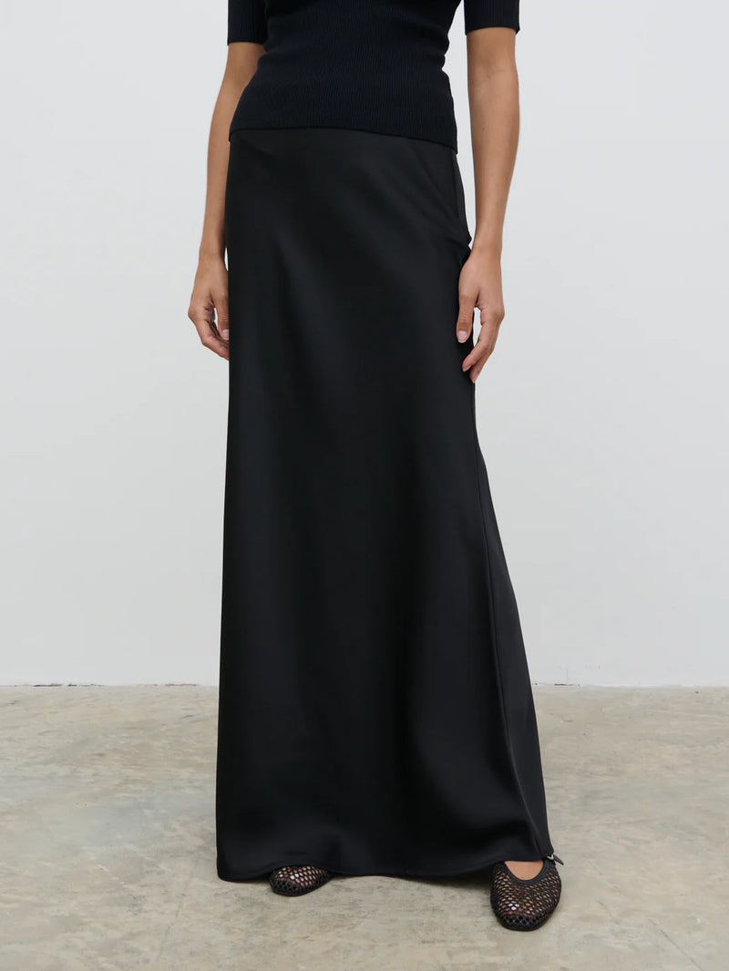 Pretty Lavish Breya Black Maxi Skirt