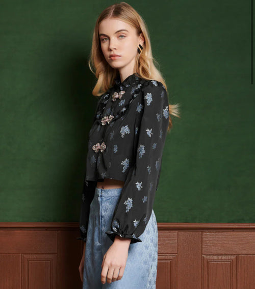 Sister Jane Onyx Floral Top