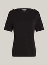 Tommy Hilfiger Gold Button detail Tshirt