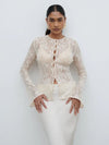 Pretty Lavish Tai Sequin Lace Cardigan