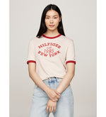 Tommy Hilfiger Beige Varsity Ringer T-shirt