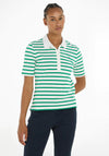 Tommy Hilfiger Green Striped Polo Shirt
