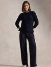 Ralph Lauren Navy Classic Fit Cable Wool-Cashmere Jumper