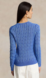 Ralph Lauren Blue V neck cable knit jumper