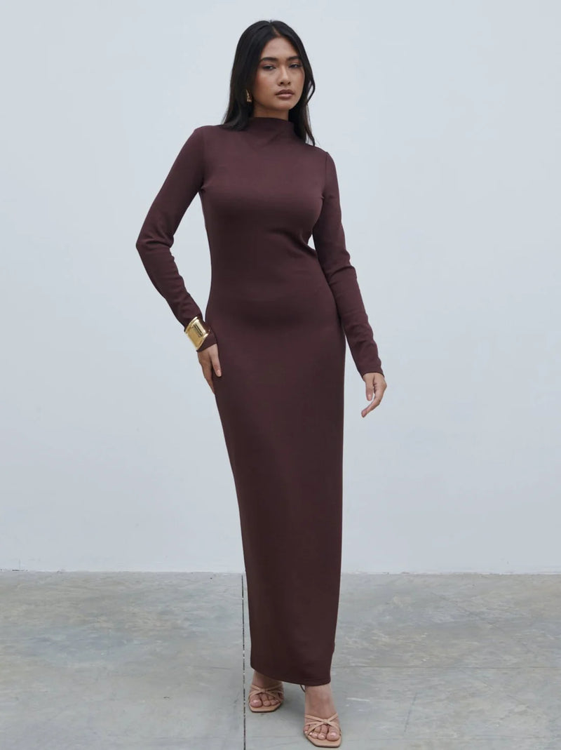 Pretty Lavish Mabel High Neck Jersey Maxi Dress