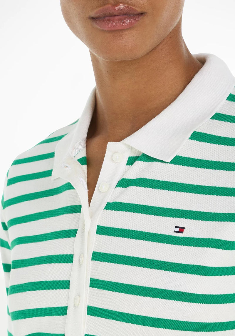 Tommy Hilfiger Green Striped Polo Shirt