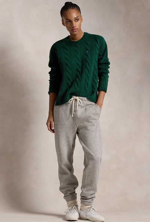 Ralph Lauren Green Classic Fit Cable Wool-Cashmere Jumper