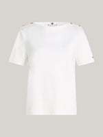 Tommy Hilfiger Gold Detail White T-shirt