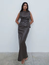 Pretty Lavish Maeve Faux Leather Maxi Skirt