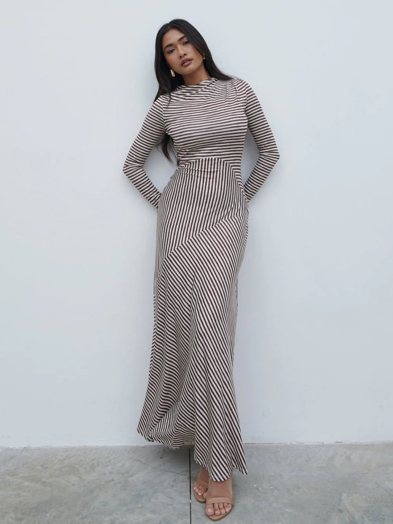 Pretty Lavish Delilah Asymmetric Jersey Maxi Dress