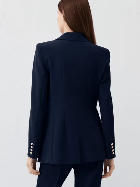 Marella Navy Notion Double Breasted Blazer