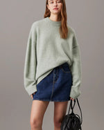 Calvin Klein Green Relaxed Wool Blend Jumper