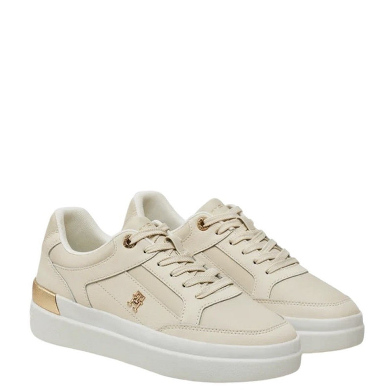 Tommy Hilfiger Cream Gold Trainer