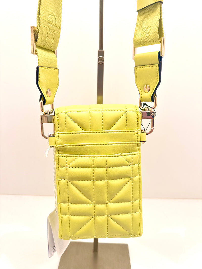 GUESS LATONA MINI CHARTREUSE CROSSBODY BAG