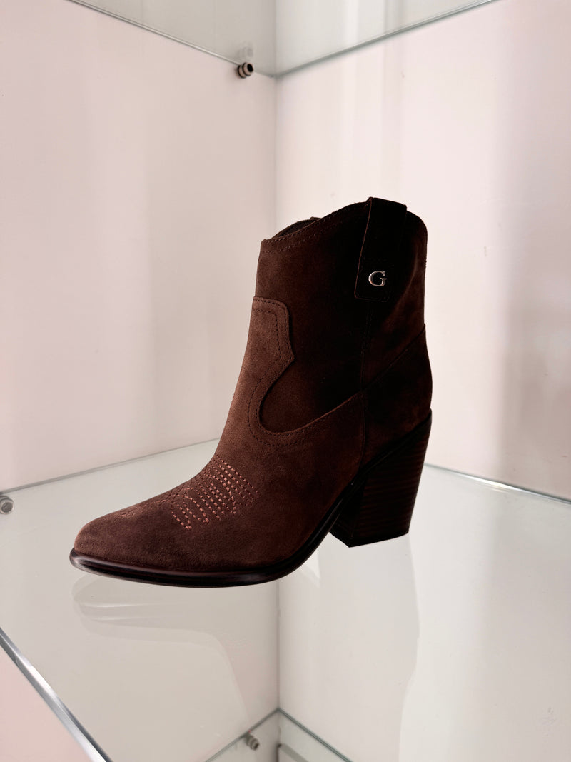 Guess Brown Suede Cowboy Boot