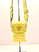 GUESS LATONA MINI CHARTREUSE CROSSBODY BAG