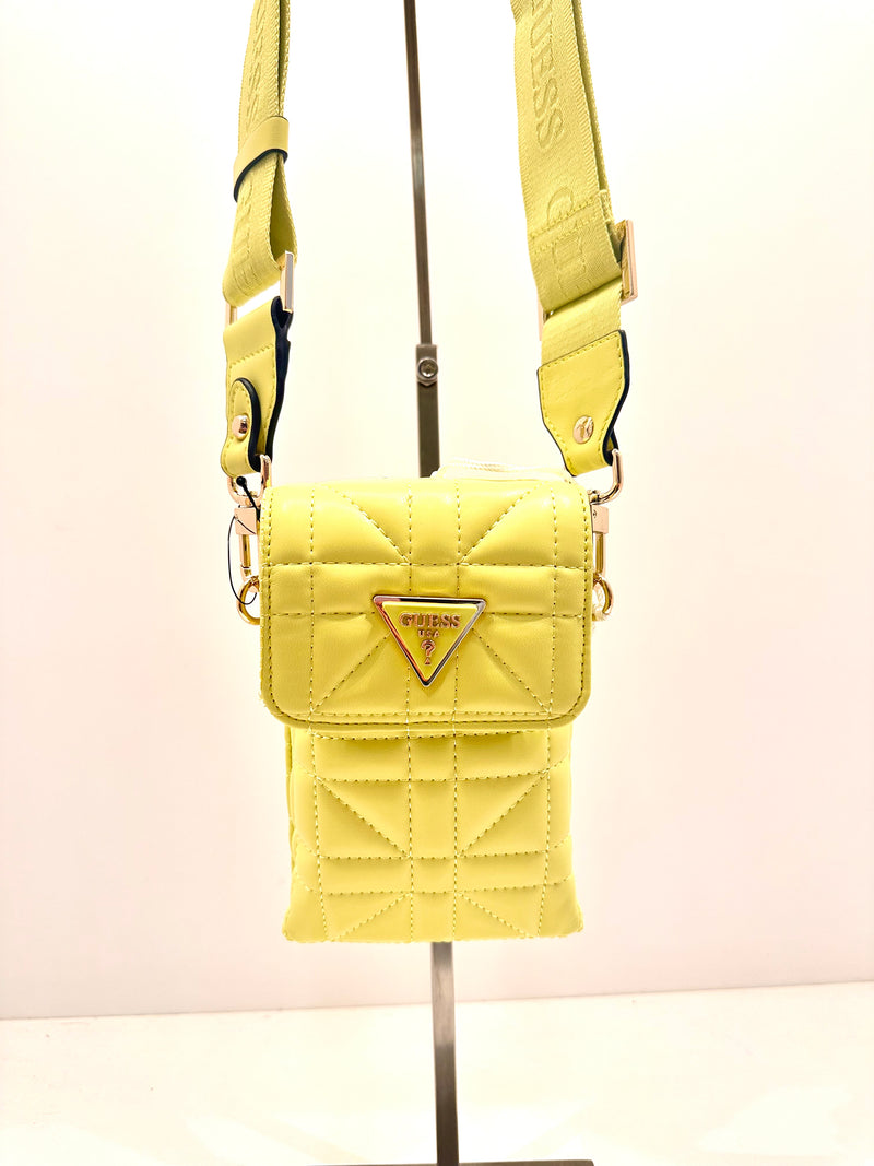 GUESS LATONA MINI CHARTREUSE CROSSBODY BAG