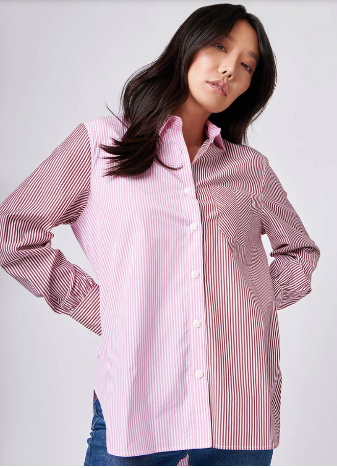 Rag & Bone Pink Multi Stripe Shirt