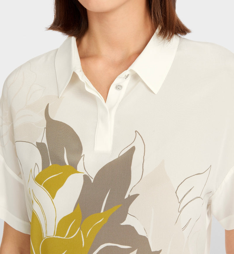 Marc Cain silk blouse with floral pattern