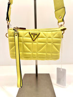 GUESS LATONA MINI CHARTREUSE CROSSBODY BAG