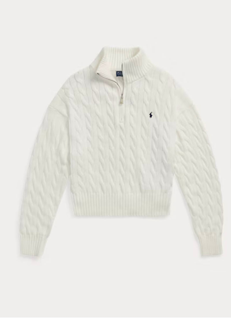 Ralph Lauren Cable-Knit Cotton Quarter-Zip Jumper