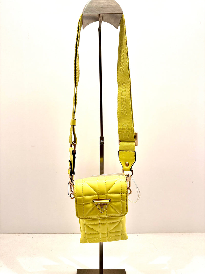 GUESS LATONA MINI CHARTREUSE CROSSBODY BAG