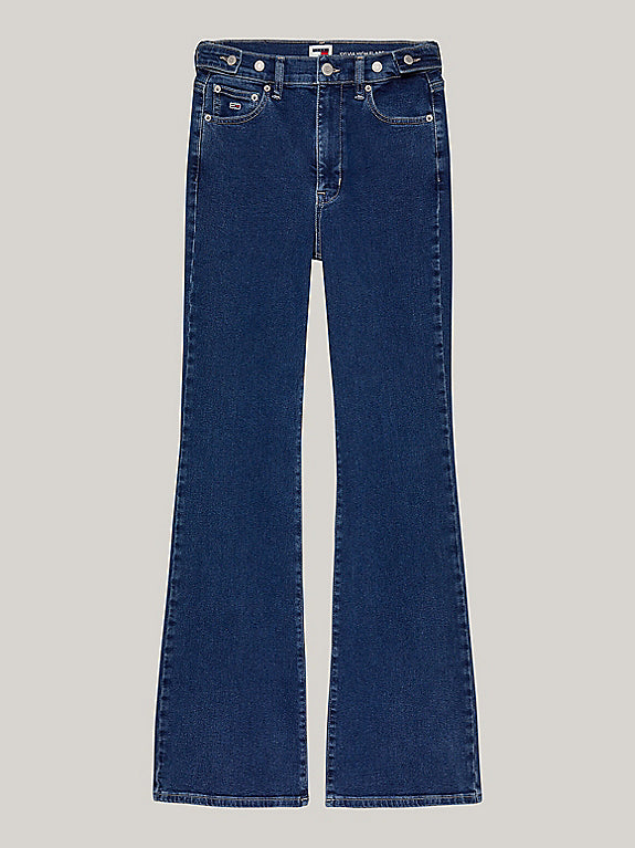 Tommy Jean SYLVIA HIGH RISE FLARED JEANS in medium denim