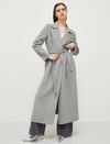 Marella Long Wool Coat - Unlined - Grey