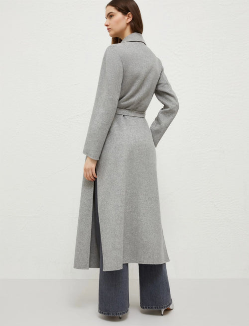 Marella Long Wool Coat - Unlined - Grey