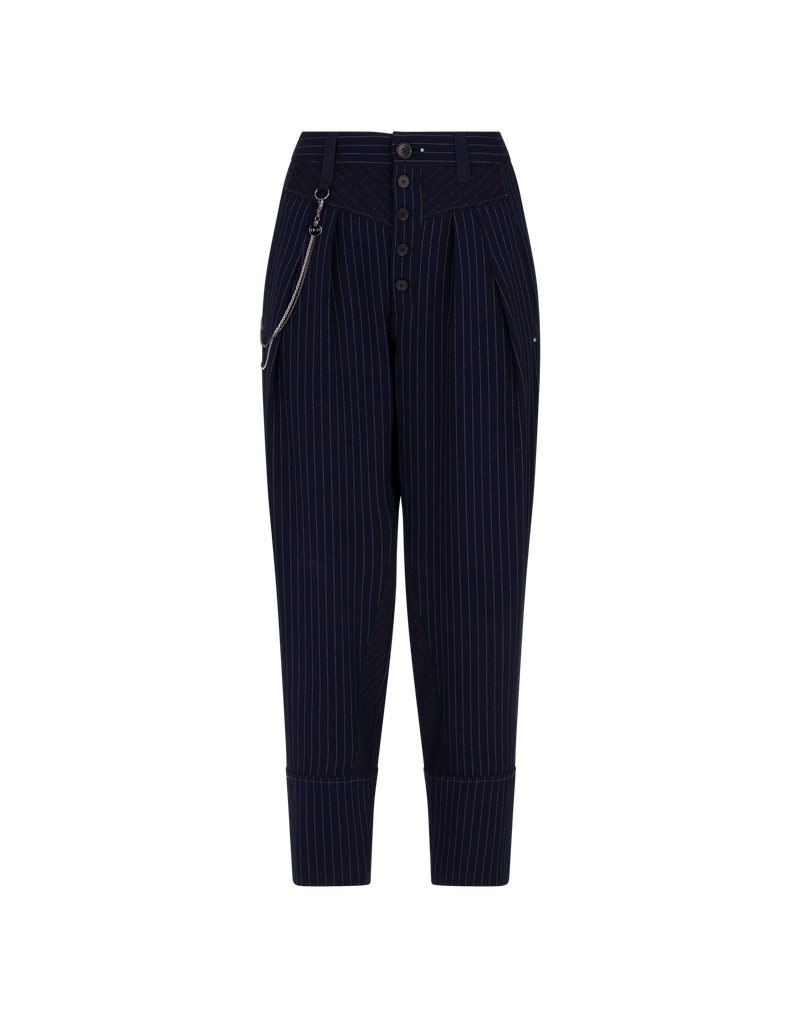 High Tech BRAVE
HIGH TECH
Pinstripe pants with front basque