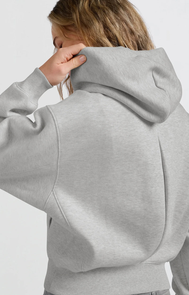 Yaya Cord Hoodie - Grey