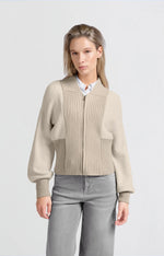 Yaya Knitted Bomber Jacket