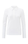 Yaya Ribbed Polo Top - White