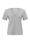 Yaya Basic V-neck T-shirt - Grey