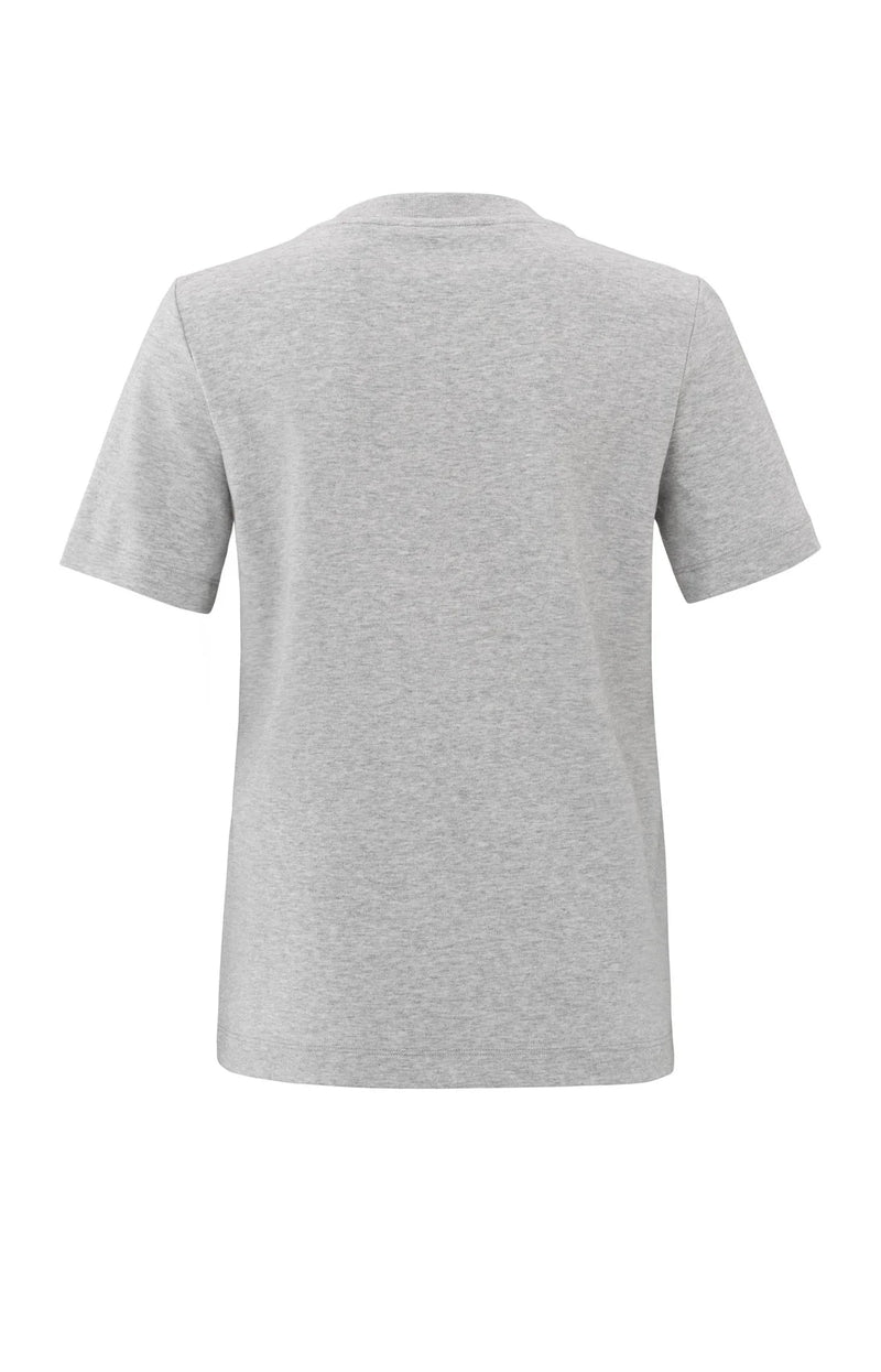 Yaya Basic V-neck T-shirt - Grey