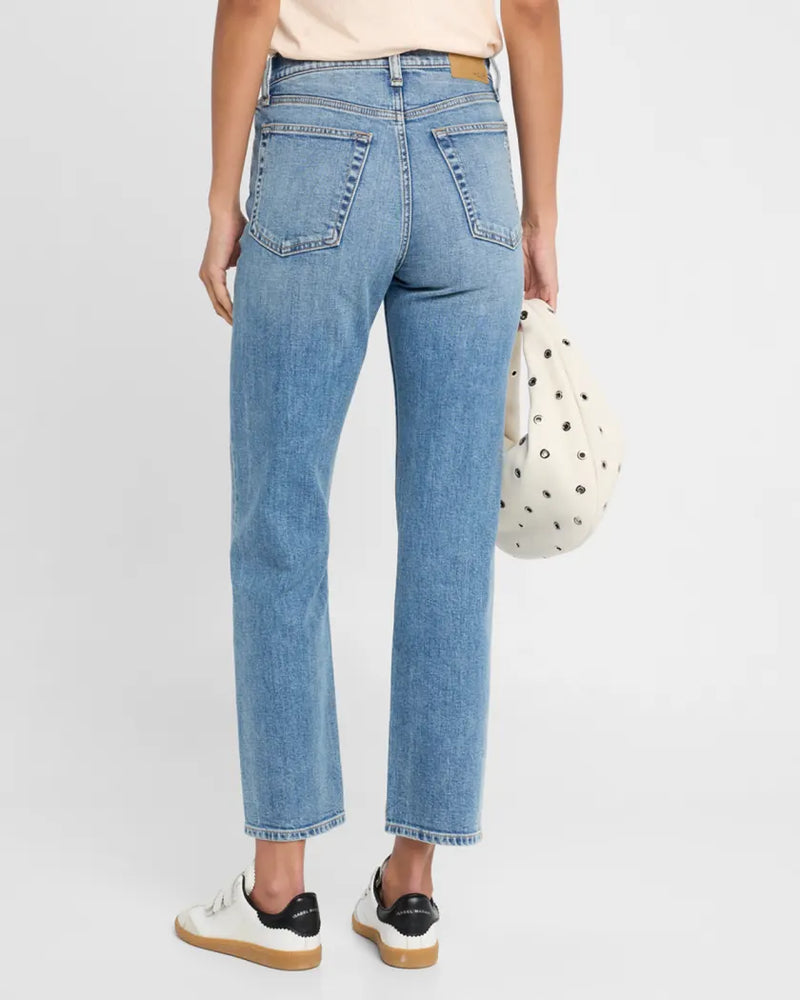 Rag & Bone Harlow Mid Rise Straight Ankle Jean