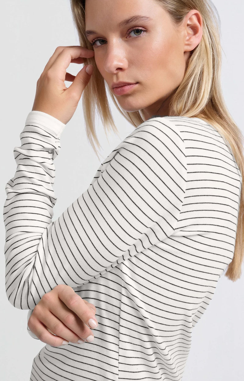 Yaya Striped Long Sleeve Top