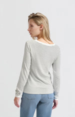 Yaya Striped Long Sleeve Top