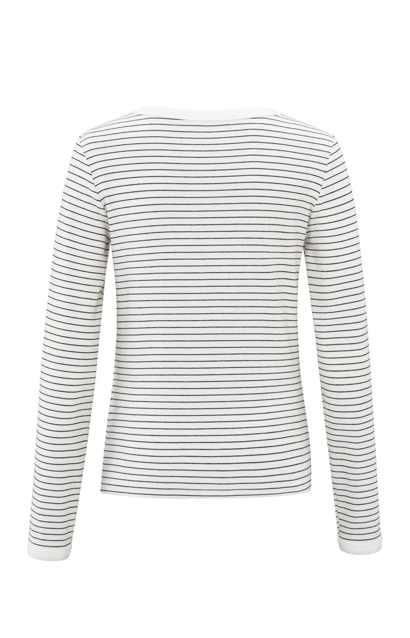 Yaya Striped Long Sleeve Top