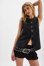 Free People Aimee Denim Waistcoat