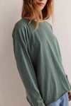 Free People Nina Long Sleeve Tee - Green