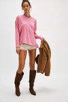 Free People Nina Long Sleeve Tee - Pink