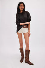 Free People Nina Long Sleeve Tee - Black