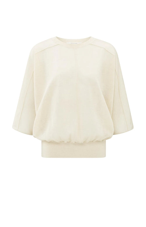 Yaya Transparent Sweater - Off White