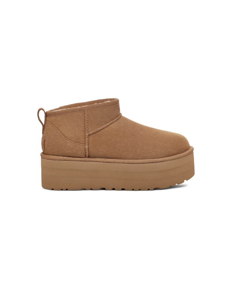 UGG ultra mini platform in chestnut