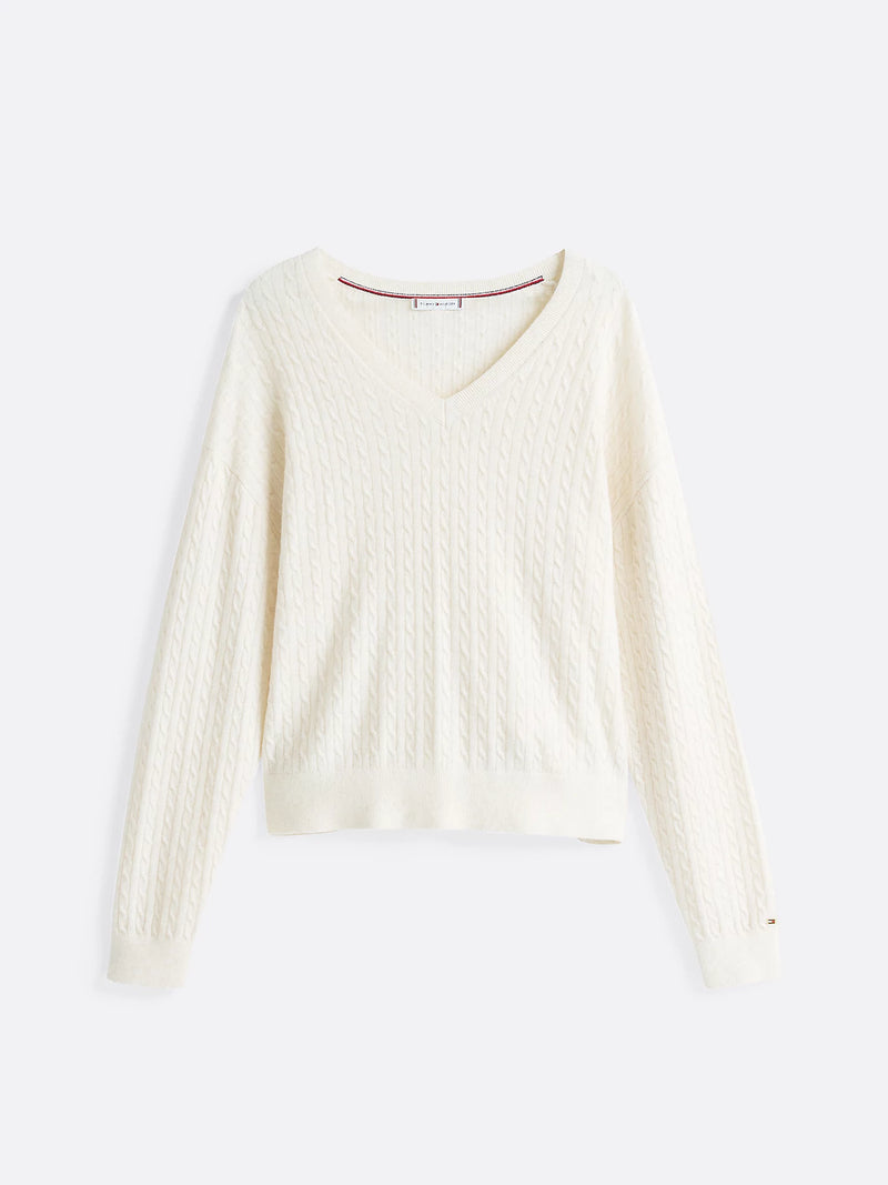 Tommy Hilfiger mini cable ls knit sweater